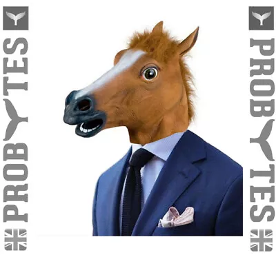 £8.99 • Buy Latex Horse Head Mask Fancy Party Halloween Cosplay Panto Fun Game Hen / Stag-do