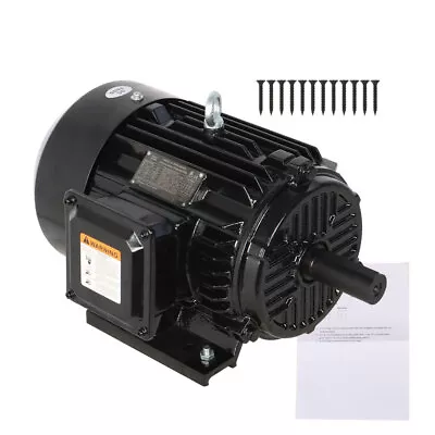 5HP 3 Phase New Electric Motor 1800 RPM 184T Frame TEFC 230/460 Volt Severe Duty • $441.75
