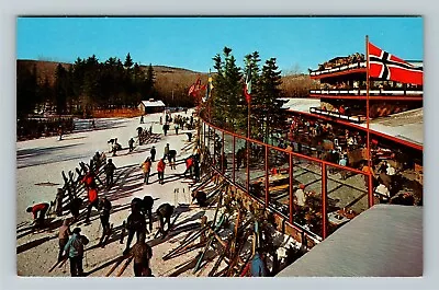 Mt Snow VT-Vermont Main Base Lodge Vintage Souvenir Postcard • $7.99