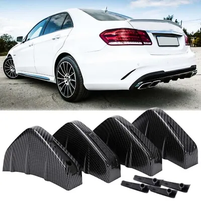 Carbon Fiber Rear Bumper Lip Diffuser Shark Fins For Mercedes-Benz E Class W212 • $19.11