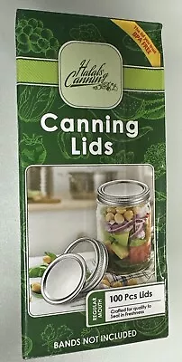 100 Pcs Reg Mouth Canning Lids - Mason Jar Canning Lids (Silver) New In Pack • $19.99