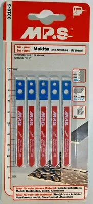 MPS Jigsaw Blade Fine Cut 1.2mm 3310-5 Old Makita 2 Hole Fitting Pack Of 5 • $23