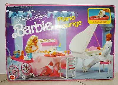 1990 Rare Exc Mattel Barbie Piano Lounge #7519 Playset 85% Complete Fair Box • $50