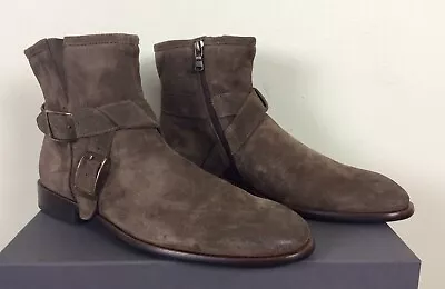 Brand New John Varvatos Brown Suede Buckle Boots • $249.99