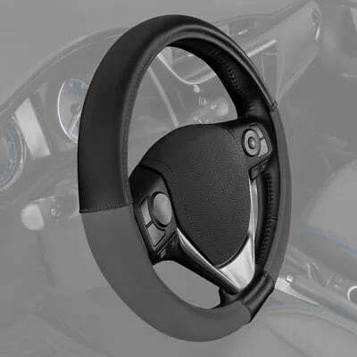 CATERPILLAR Heavy Duty Comfort Grip Leather Steering Wheel Cover  Standard Fit • $19.79