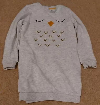 £2 • Buy M&S Girls Owl Jumper Dress Age 5-6