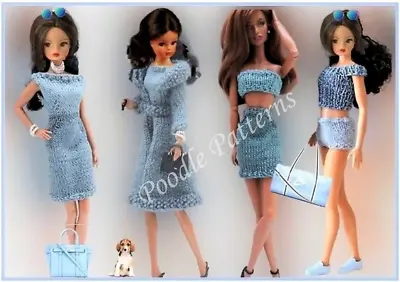 £2.40 • Buy KNITTING PATTERN Barbie Fashion Doll Clothes Teen Easy 1960s Outfits 3-4ply Sind
