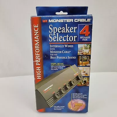 NEW Monster Cable 4 Way Stereo Speaker Selector MSS4 Open Box • $44.95