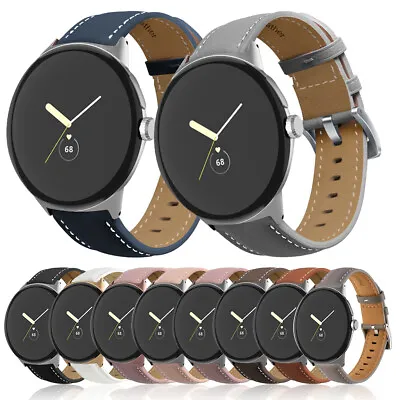 £10.99 • Buy Genuine Soft Leather Business Replacement Strap WristBand For Google Pixel Watch