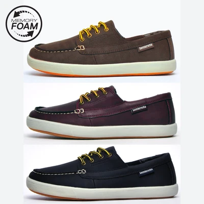 £21.99 • Buy Lambretta MEMORY FOAM Vulcan Loafer Deck Mocassin Boat Styled Fashion Shoes