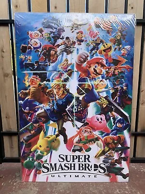 NINTENDO SUPER SMASH BROS BROTHERS ULTIMATE VIDEO GAME POSTER NEW 24x36 MARIO • $7.99