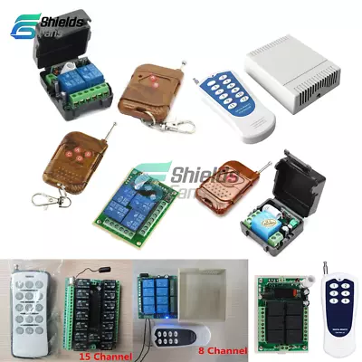 1/2/4//6/8/12/15 Channel Wireless RF Remote Control DC 12V Transmitter+ Receiver • $5.12