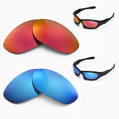 $26.99 • Buy New Walleva Polarized Fire Red + Ice Blue Lenses For Oakley Monster Dog