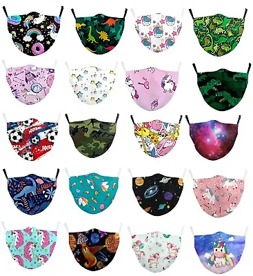 Kids Protective Adjustable Reusable Washable Face Mask + 2x PM2.5 Filters • $8