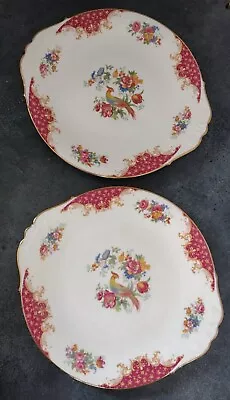 £17.99 • Buy Paragon Rockingham Red Cake Plate X2 Bone China Serving Plates