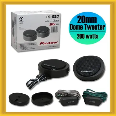 Pioneer Ts-s20 3/4  20mm Car Audio High Power Component Dome Tweeters Pair 200w • $59.95