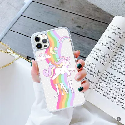 Personalised Unicorn Gel Phone Case Cover For Apple Samsung Huawei OD63-1 • £5.99