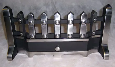 Beacon HIGHLIGHT Pewter Silver Fret Front 16  Inch Solid Fuel Fire Grate Coal • £65.99