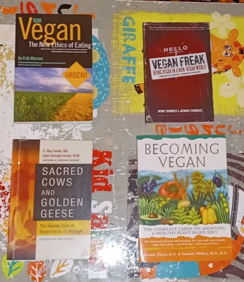 £10 • Buy Vegan Book Bundle Vegan Freak Sacred Cows Becoming Veganism Vegan Ethics