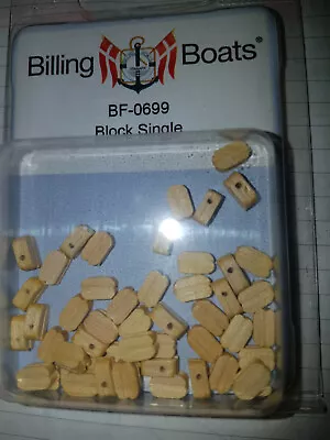 BILLING BOATS - BF-0699 Wooden Block Single 7mm (50) BRAND NEW • $19.50