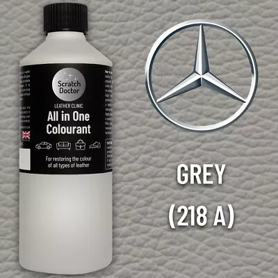 Leather Paint For MERCEDES Car Seat GREY 218A 250ml To Dye Repairing Recolouring • £16.95