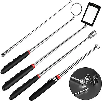 5 Pcs Magnetic Pick-Up Tool Adjustable Sticks And 360 Swivel Inspection Mirror • $16.97