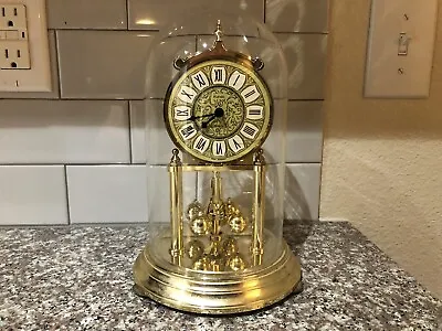 Vintage Kundo 400 Day Anniversary Dome Glass Clock Germany • $134.80