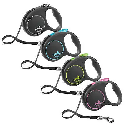 £16.90 • Buy Flexi Black Design Tape Retractable Dog Puppy Lead Extendable New Collection