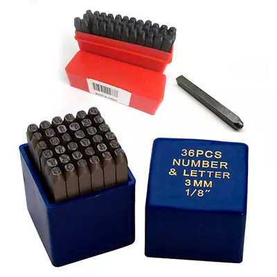 3mm Metal Marking Stamps Set Alphabet Hand Punch Numbers Punching Tool Jewelry • $18.14