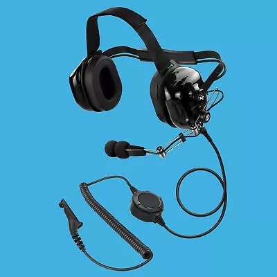 Heavy Duty Noise Reduction Headset W/ PTT For Motorola Mototrbo XPR4500 XPR6380 • $109