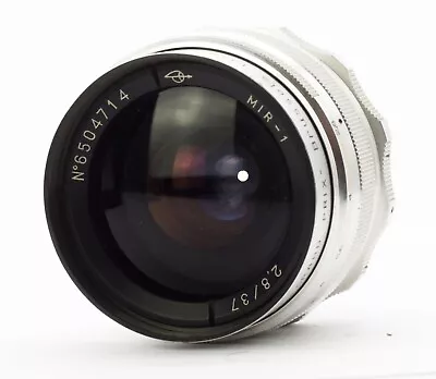 KMZ Mir 1 37 Mm F/2.8 Grand Prix Brussel M39 Silver Wide Angle Lens USSR 6504714 • $180