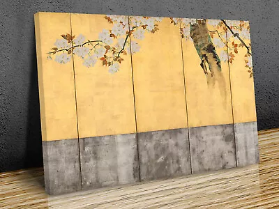 £10 • Buy Blossoming Cherry Trees Canvas  Art Wall Framed Or Print Only  