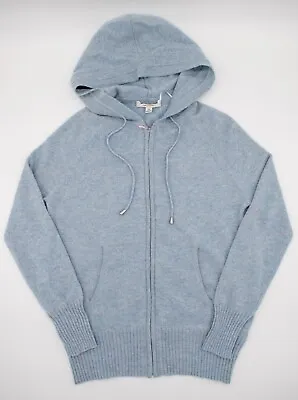 M&S Pure Cashmere Blue Mix Hoodie Size XS • £44.99