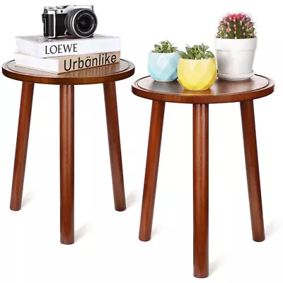 2pack Plant Pot Stand Stool Flower Holder Vintage Beside End Table W/ Thick Legs • $35.96