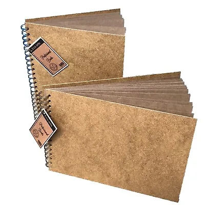 KRAFT Card Wooden Hardback Cover Scrapbook Pad Wiro Sketch Book Craftt Art Album • £14.99