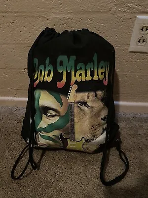 Rasta Bob Marley W/ Drawstring Bag Knapsack Bookbag Jamaica Reggae • $10