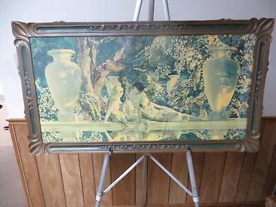 Maxfield Parrish Garden Of Allah Large 30 X 15 Original Print & Frame 1918 • $299