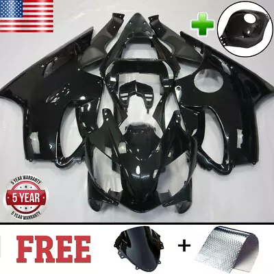 Glossy Black Fairing Kit +Tank Cover For Honda CBR600F4i 2001 2002 2003 Bodywork • $404.20