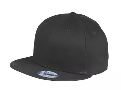 New Era Flat Bill SnapBack Cap-Black-OSFA • $16.95