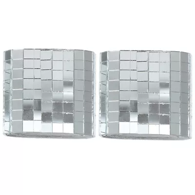 2 Rolls Glass Tiles Mirror Mosaic Tile Sticker Home Mirror Mosaic Decals • $10.68