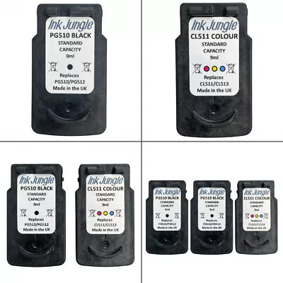 PG510 Black & CL511 Colour Ink Cartridges For Canon MP499 MX320 MX330 MX340 • £14.95