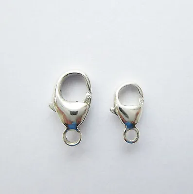 9  11 Mm Pear Shape Lobster Clasp Finding Solid Sterling Silver 925 • $1.40