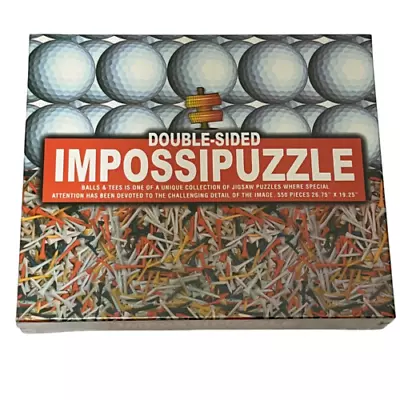Impossipuzzle Golf Balls & Tees Jigsaw 550 Pieces Double Sided - NEW/SEALED • £8.99