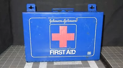 Vintage Wall Mount Johnson And Johnson First Aid Kit Metal Box #8161 VGC 1979 • $29.10