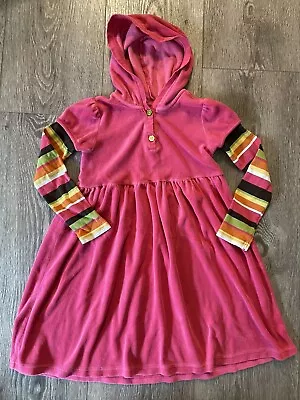 Gymboree Vintage Fall For Autumn Double Sleeve Velour Hoodie Dress Size 8 • $19.95