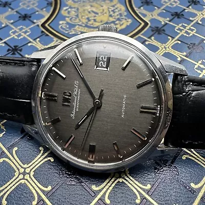 1972 IWC International Watch Schaffhausen Cal. 8541B Automatic Anthracite Dial • $1300