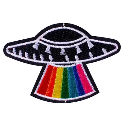 DIY Embroidery Sew On Iron Rainbow UFO Patch Badge Fabric Craft Applique Cloth • $2.99
