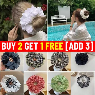 Ins Lolita Lace Scrunchies Flower Temperament Hair Rope Large Lace Hair Band UK • £6.99