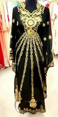 SALE New Moroccan Dubai Kaftans Farasha Abaya Dress Very Fancy Long Gown MS 238 • $58.37