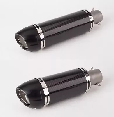 For Harley For Indian Universal Motorcycle Carbon Fiber Exhaust Pipe Muffler • $99.75